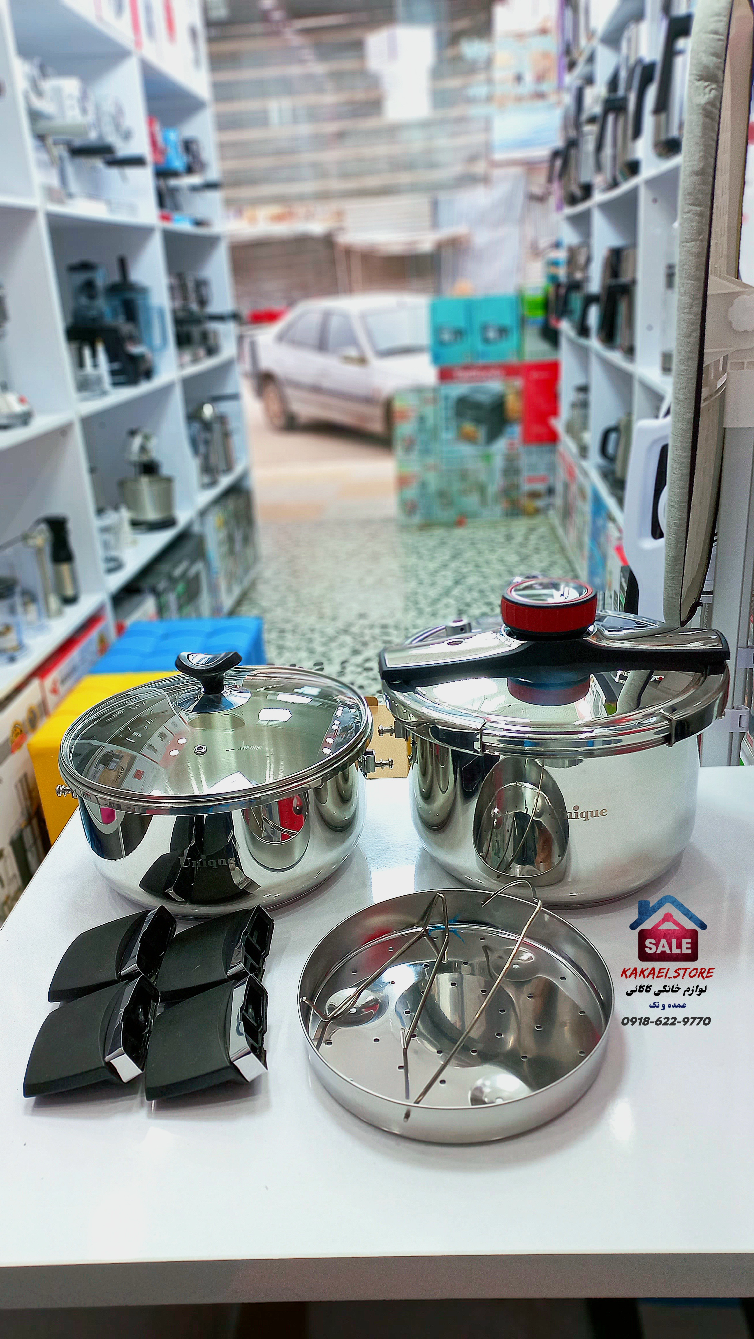 تصویر زودپز برقی یونیک ظرفیت ۵ لیتر با بدنه استیل 