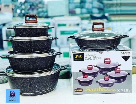 سرویس قابلمه 10 پارچه زیو گرانیتی مدل 7105 کیفیت تضمینی