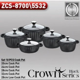 سرویس قابلمه 10 پارچه گرانیتی زیو مدل ZCS-8700/5S32 کیفیت تضمینی