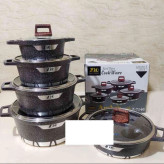 سرویس قابلمه زیو مشکی 7145 گرانیت زیو طرح آمبر مدل Zio Z-7145