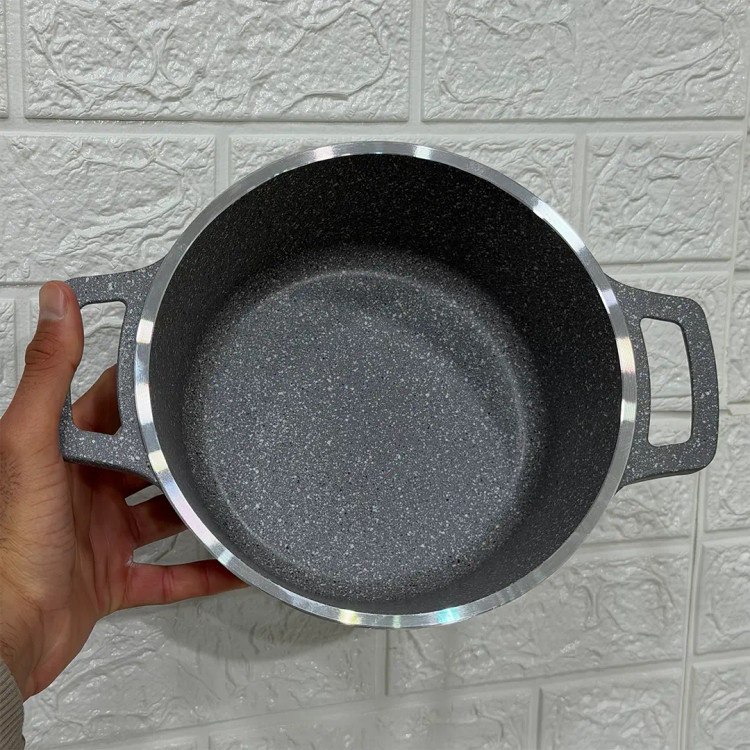 سرویس قابلمه زیو مشکی 7145 گرانیت زیو طرح آمبر مدل Zio Z-7145