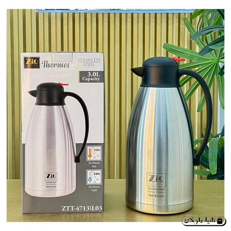 فلاسک استیل زیو مدل ZTT-4713 ظرفیت ۳ لیتر کیفیت تضمینی
